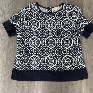 Michael Kors Navy and White Blouse